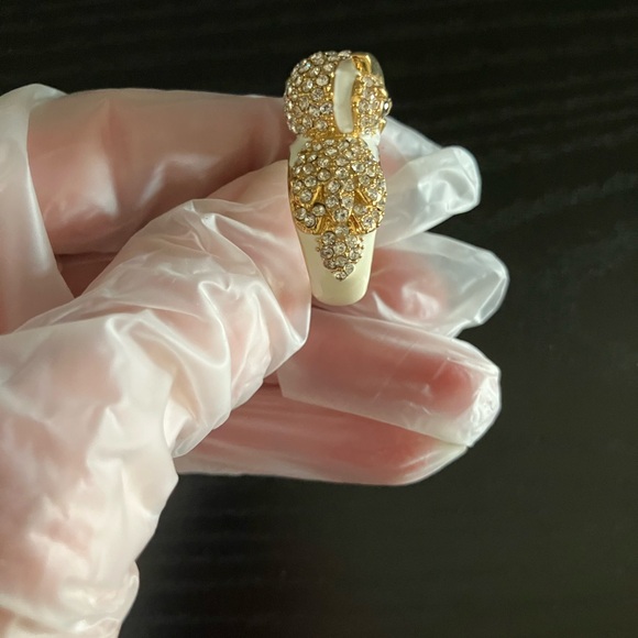 IN PERFECT CONDITION! LIKE NEW! KATE SPADE “STAR BRIGHT” PAVE OWL RING SIZE 8 - Picture 9 of 13